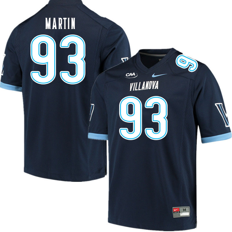 Men #93 Capri Martin Villanova Wildcats College Football Jerseys Stitched Sale-Navy - Click Image to Close